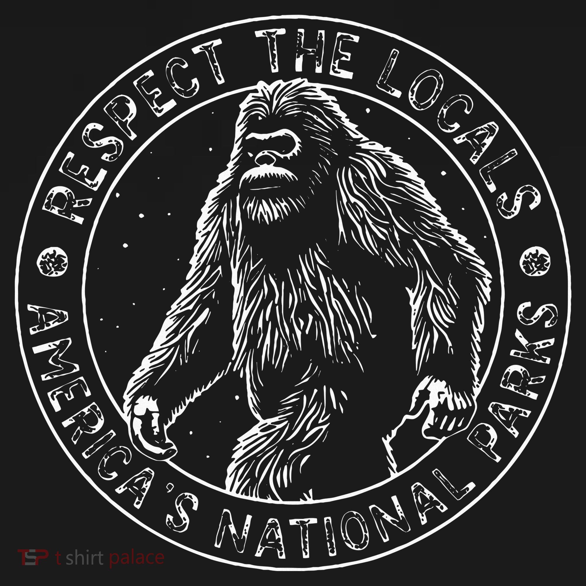 Respect The Locals Bigfoot Sasquatch American National Parks Ornament