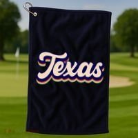 Retro Texas Logo Golf Towel thumb 1