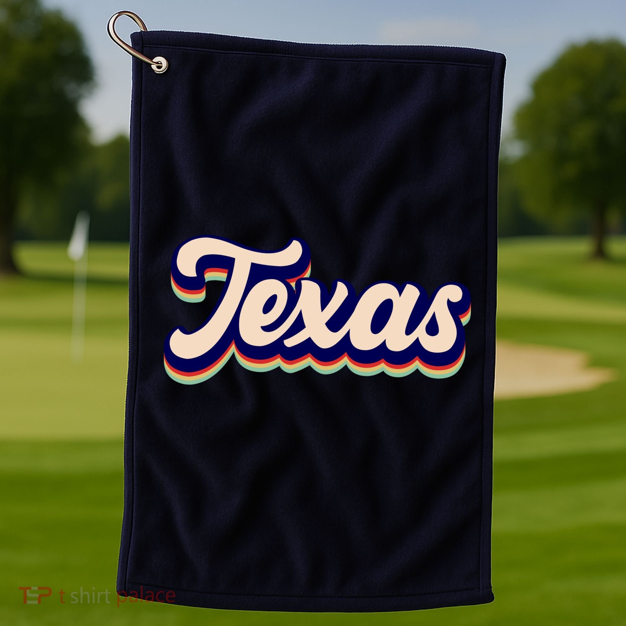 Retro Texas Logo Golf Towel