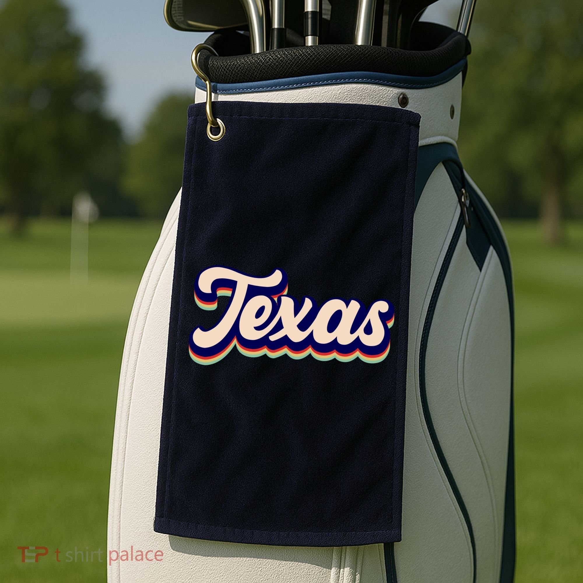 Retro Texas Logo Golf Towel
