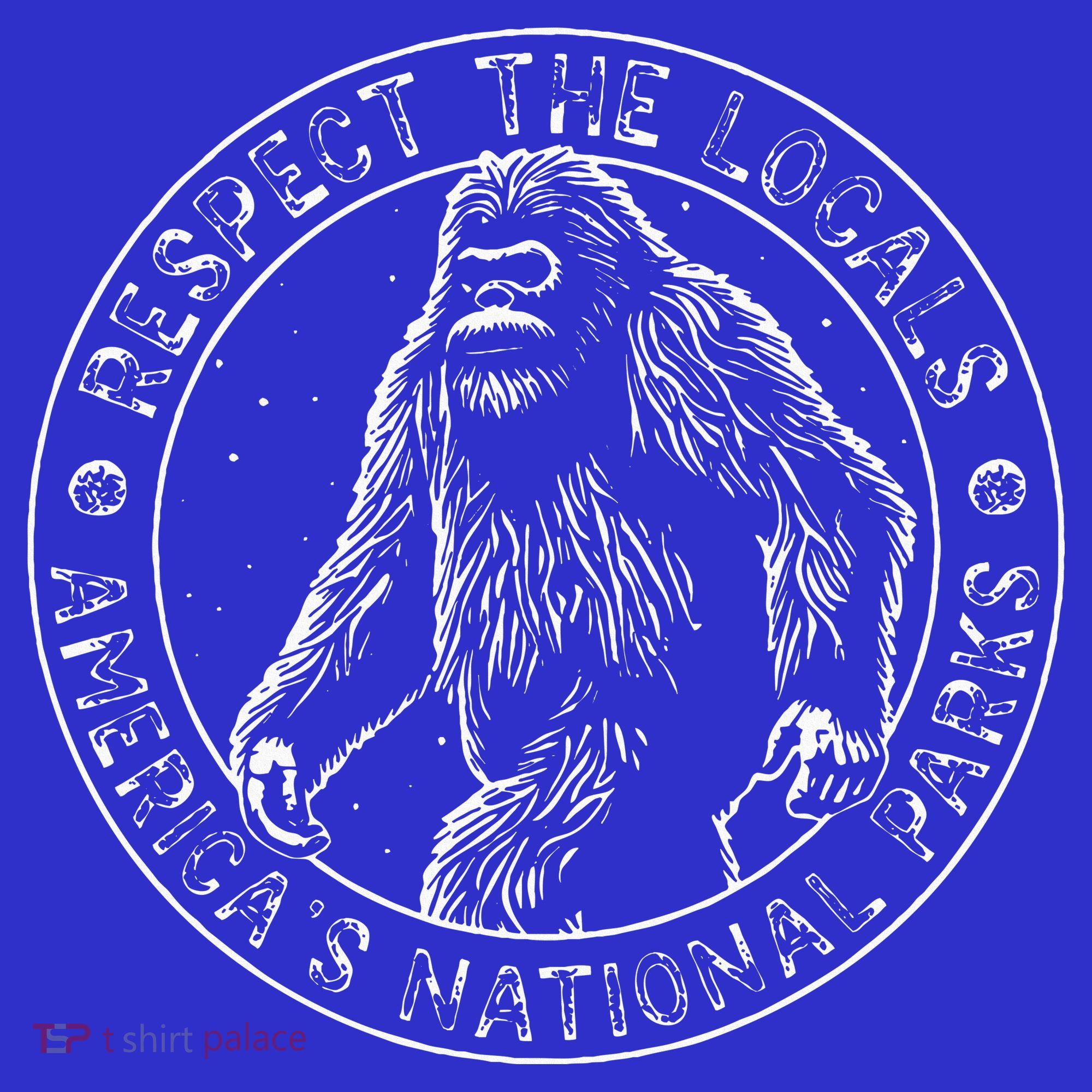 Respect The Locals Bigfoot Sasquatch American National Parks Kids Hoodie