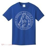 Respect The Locals Bigfoot Sasquatch American National Parks Kids T-Shirt thumb 0