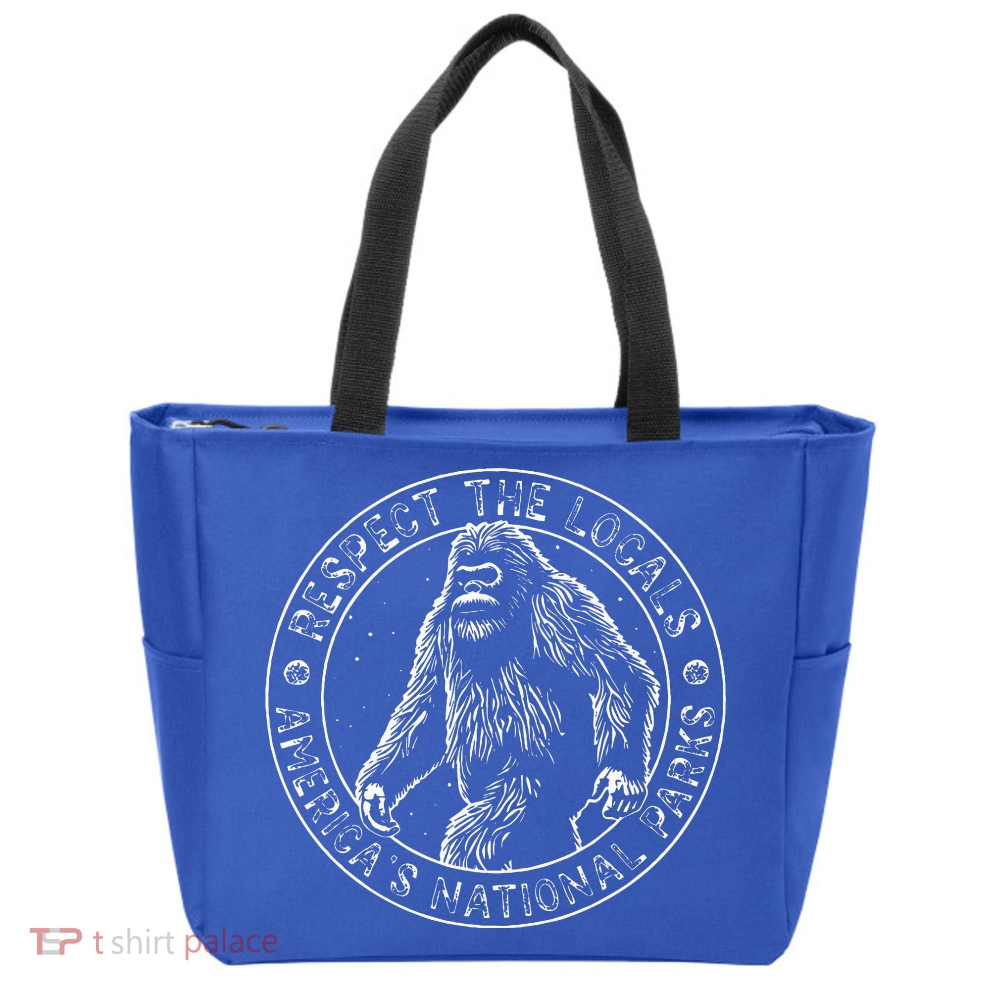 Respect The Locals Bigfoot Sasquatch American National Parks Tote Bag