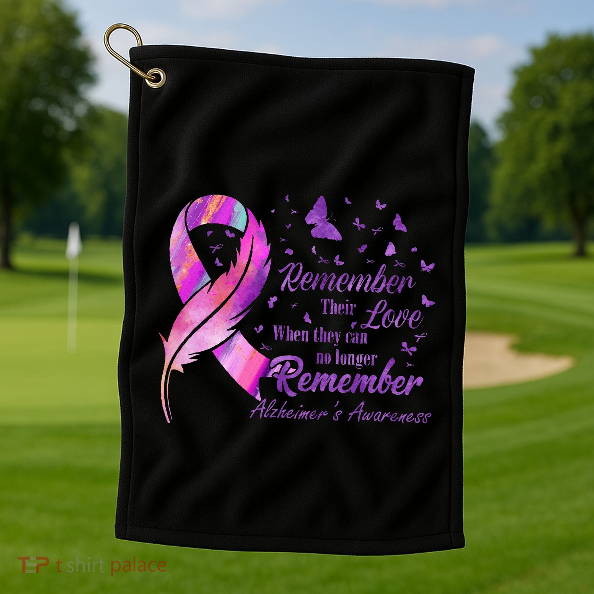 Remember Their Love Alzheimers Awareness Golf Towel