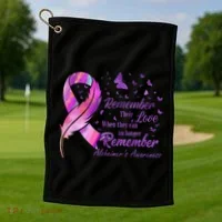 Remember Their Love Alzheimers Awareness Golf Towel thumb 1