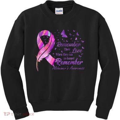 Remember Their Love Alzheimers Awareness Kids Sweatshirt
