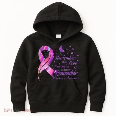Remember Their Love Alzheimers Awareness Kids Hoodie