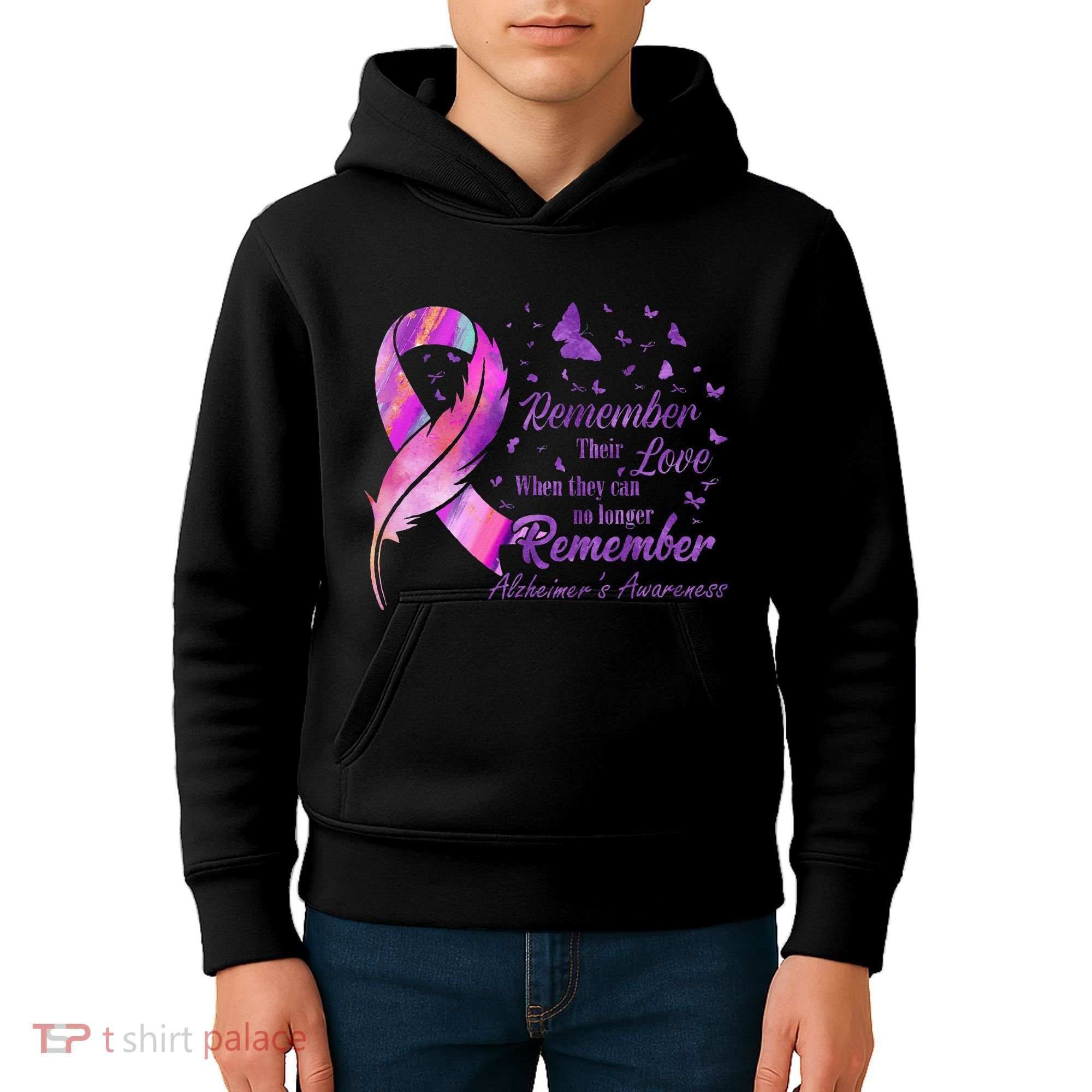 Remember Their Love Alzheimers Awareness Kids Hoodie