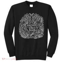 Respect The Locals Cryptid Bigfoot Mothman Alien Sweatshirt thumb 0