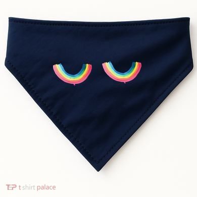 Rainbow Titt.Ies Lgbt Queer USA-Made Doggie Bandana