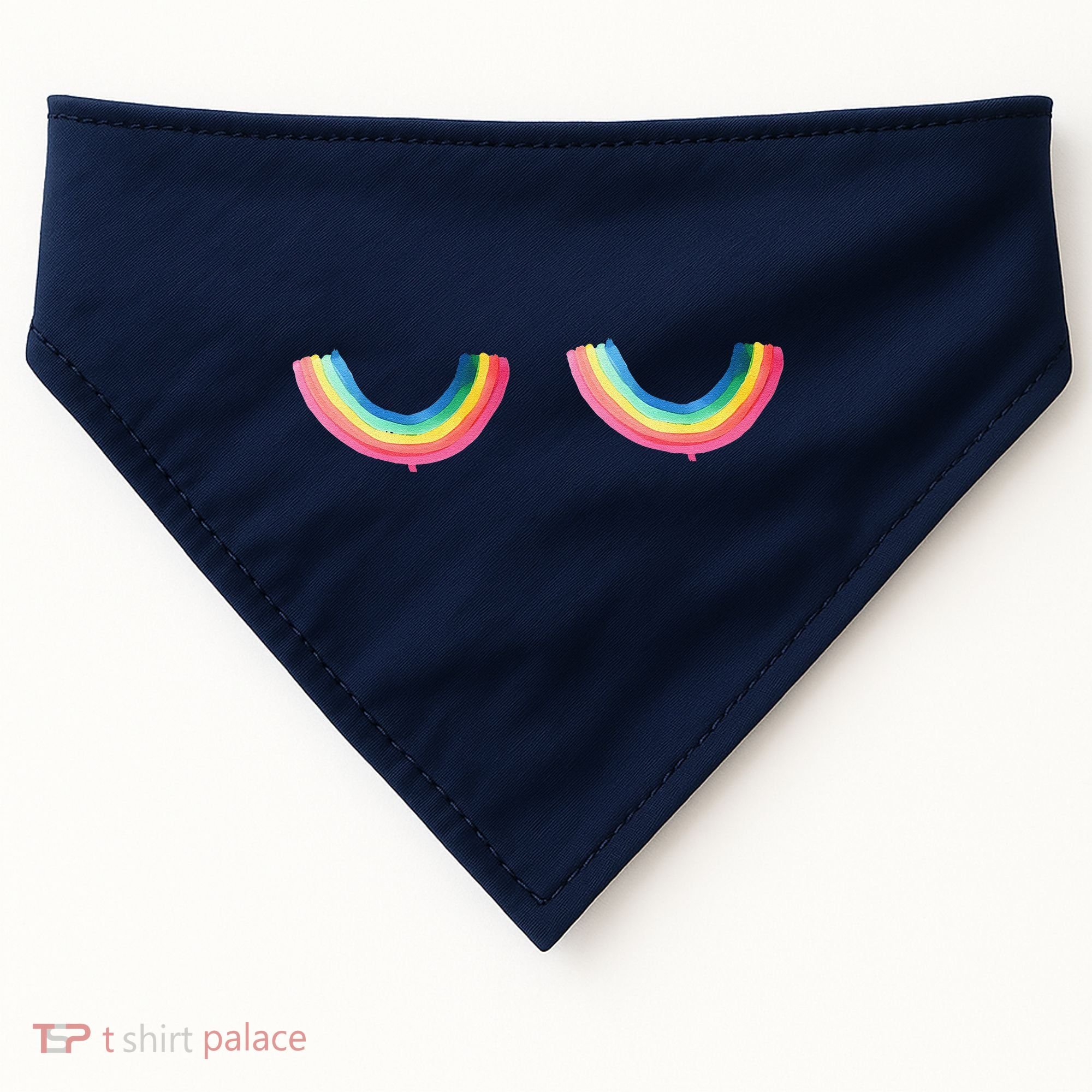 Rainbow Titt.Ies Lgbt Queer USA-Made Doggie Bandana