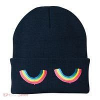 Rainbow Titt.Ies Lgbt Queer Beanie thumb 0