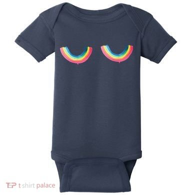 Rainbow Titt.Ies Lgbt Queer Baby Bodysuit