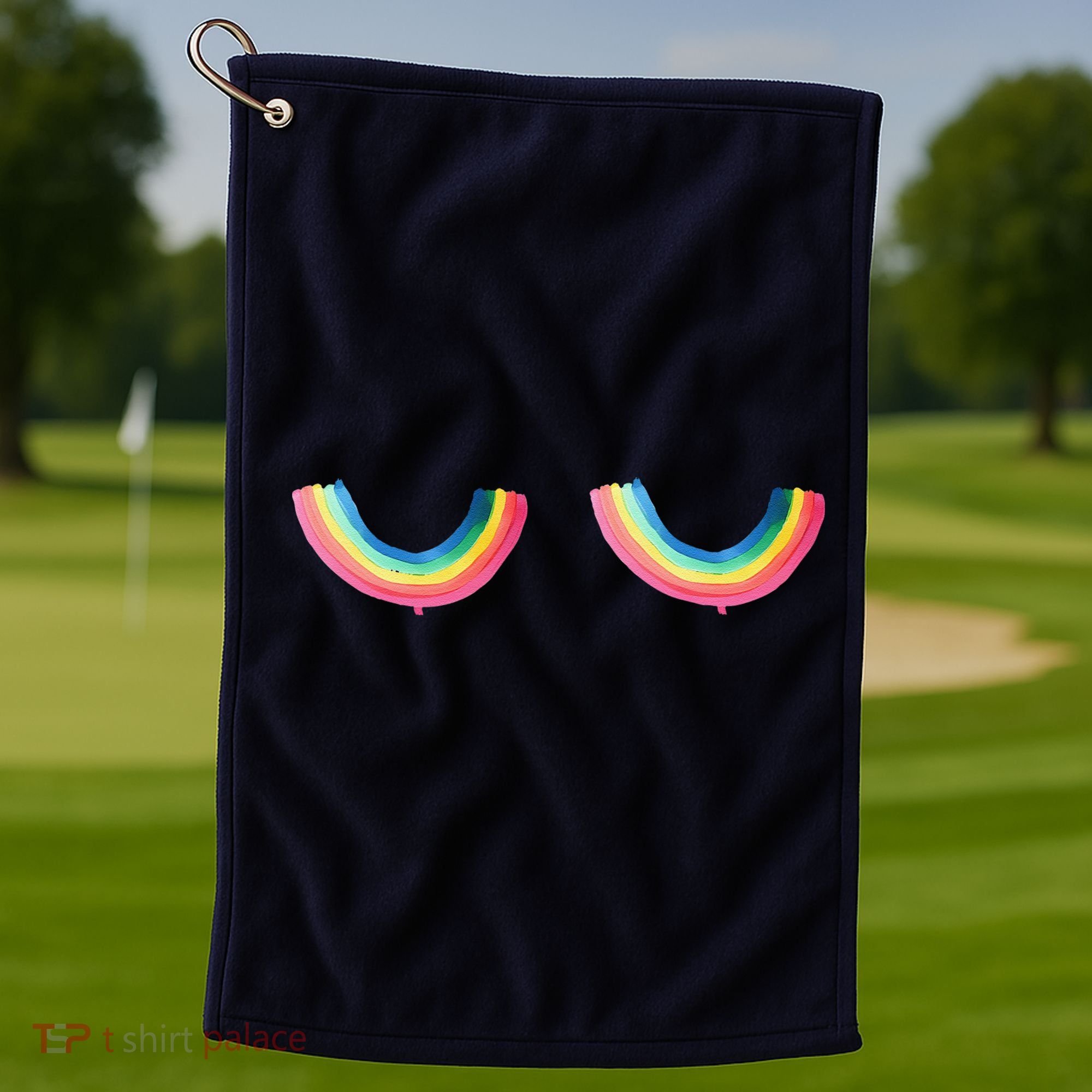 Rainbow Titt.Ies Lgbt Queer Golf Towel