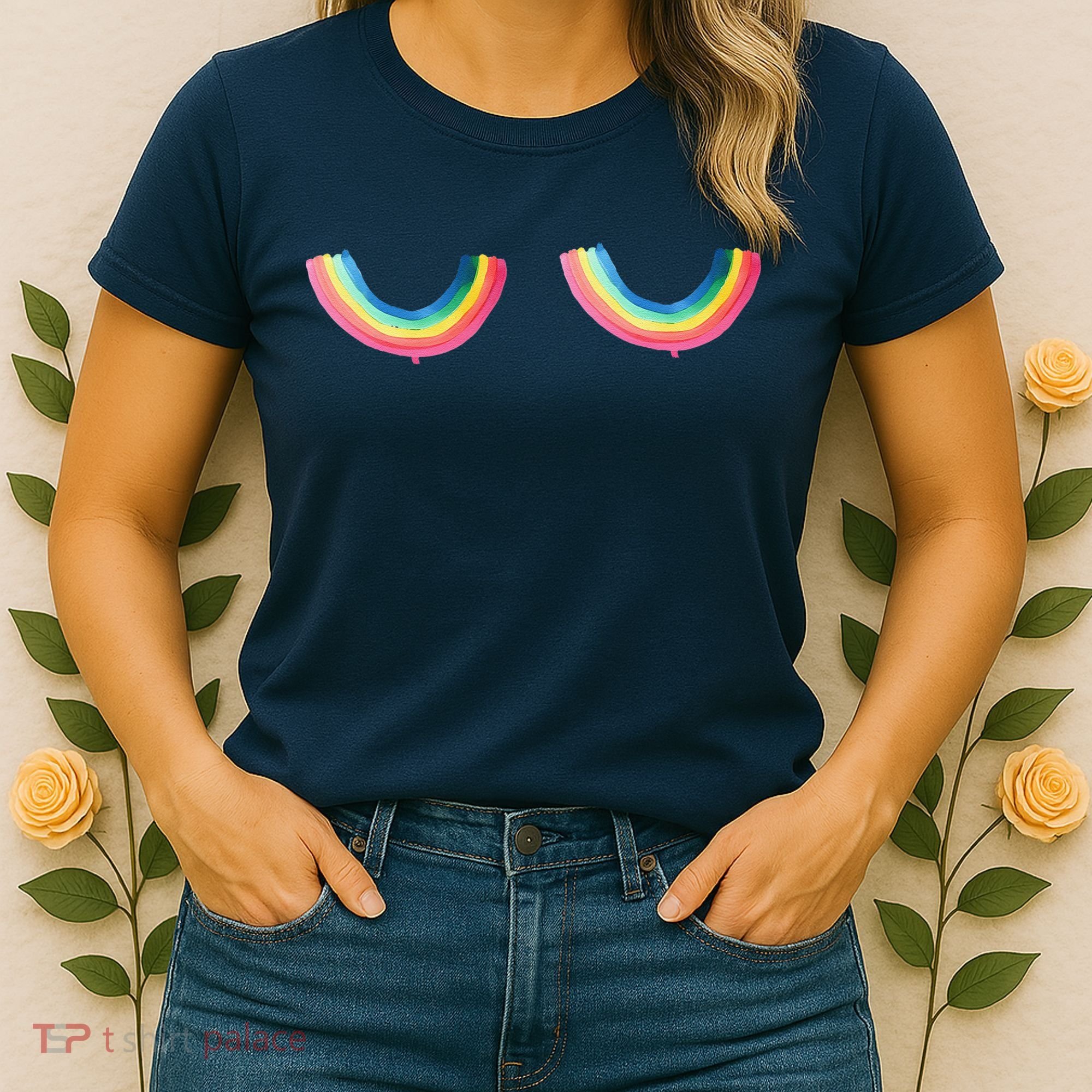 Rainbow Titt.Ies Lgbt Queer Women's T-Shirt