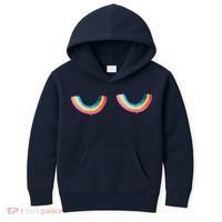 Rainbow Titt.Ies Lgbt Queer Kids Hoodie thumb 0
