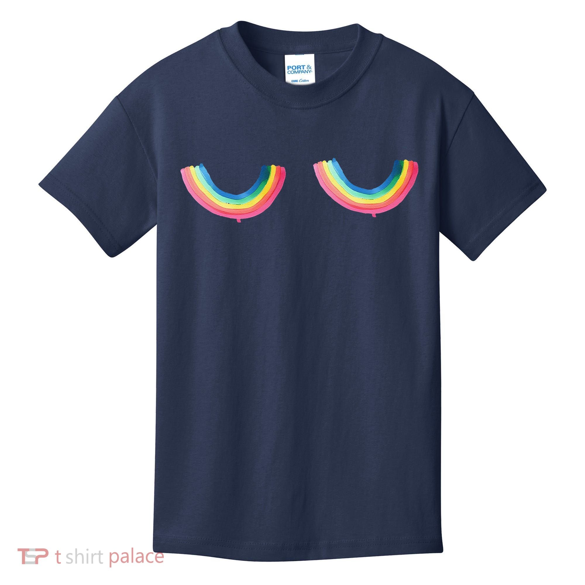 Rainbow Titt.Ies Lgbt Queer Kids T-Shirt