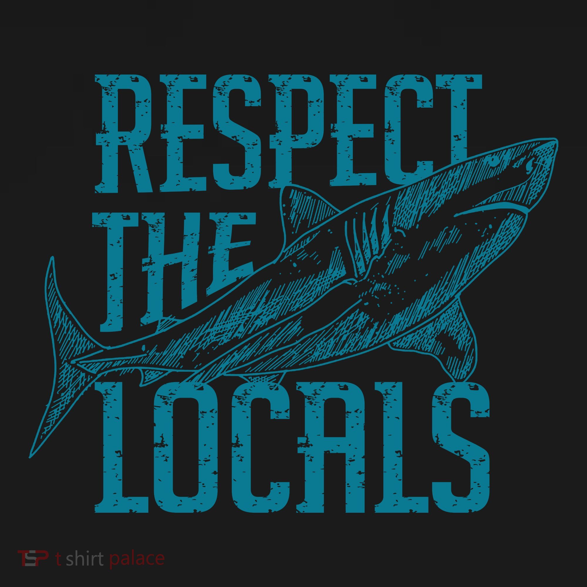 Respect The Locals Shark Gifts Coaster