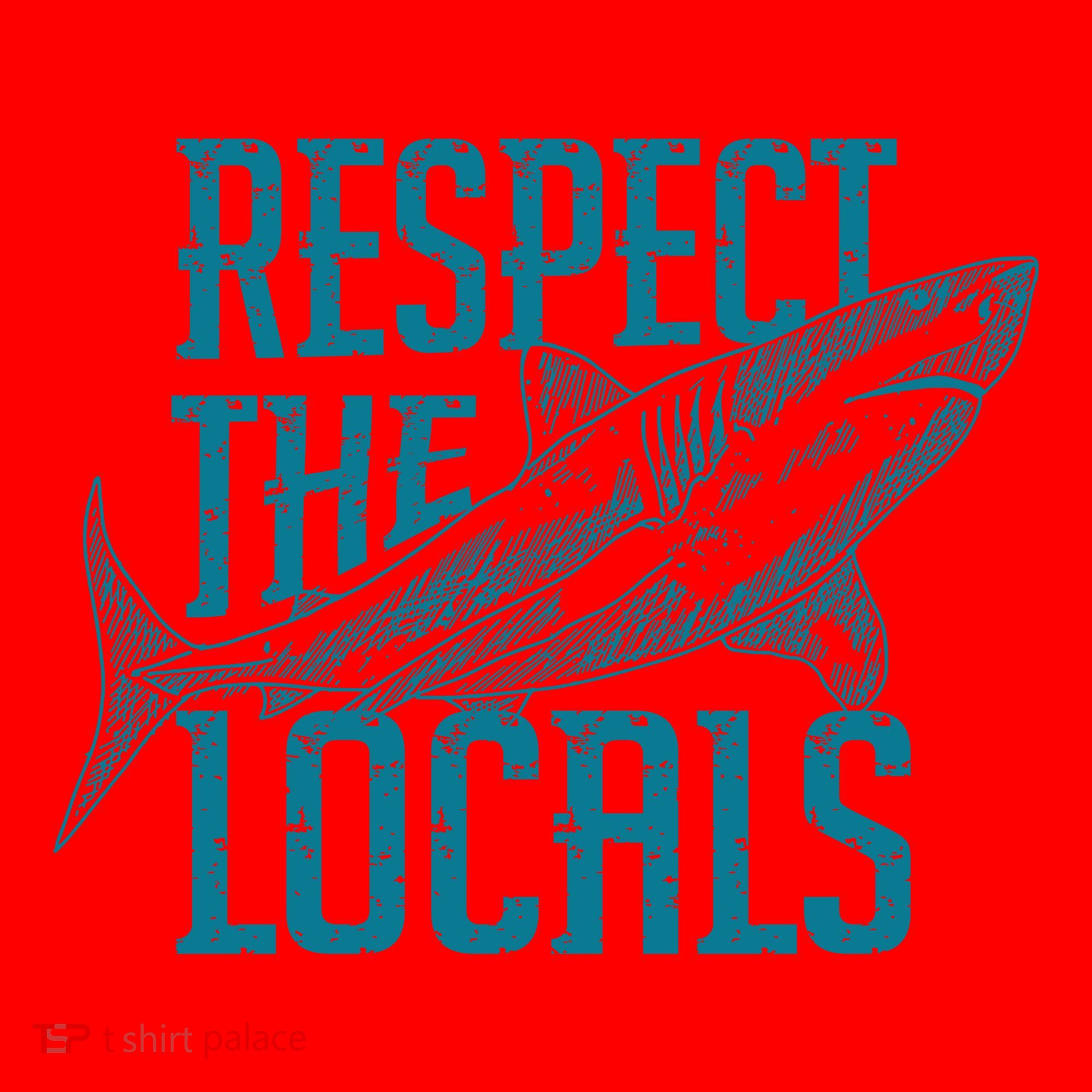 Respect The Locals Shark Gifts Santa Hat