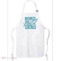 Respect The Locals Shark Gifts Apron thumb 0