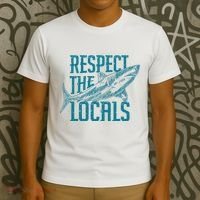 Respect The Locals Shark Gifts T-Shirt thumb 3