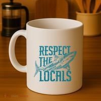 Respect The Locals Shark Gifts Coffee Mug thumb 4