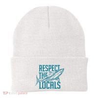 Respect The Locals Shark Gifts Beanie thumb 0