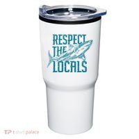Respect The Locals Shark Gifts Tumbler thumb 0