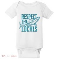 Respect The Locals Shark Gifts Baby Bodysuit thumb 0