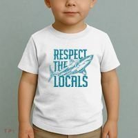 Respect The Locals Shark Gifts Toddler T-Shirt thumb 2