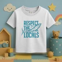 Respect The Locals Shark Gifts Toddler T-Shirt thumb 3