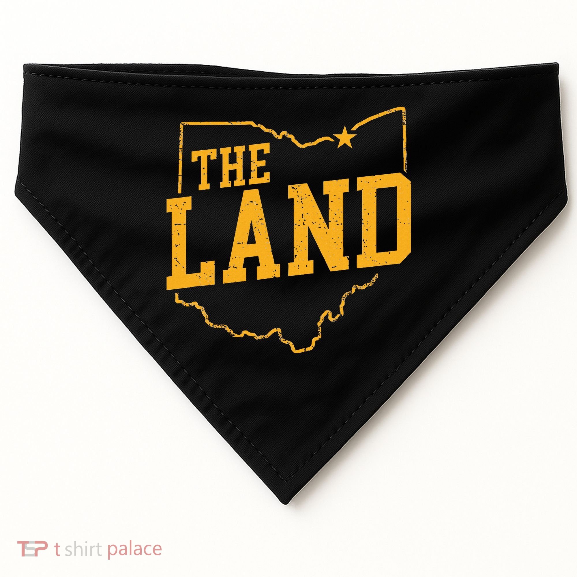 Retro The Land Cleveland Ohio Classic Throwback Souvenir USA-Made Doggie Bandana