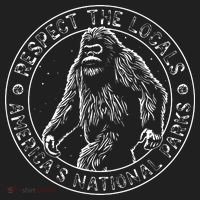 Respect The Locals Bigfoot Sasquatch American National Parks Beanie thumb 2