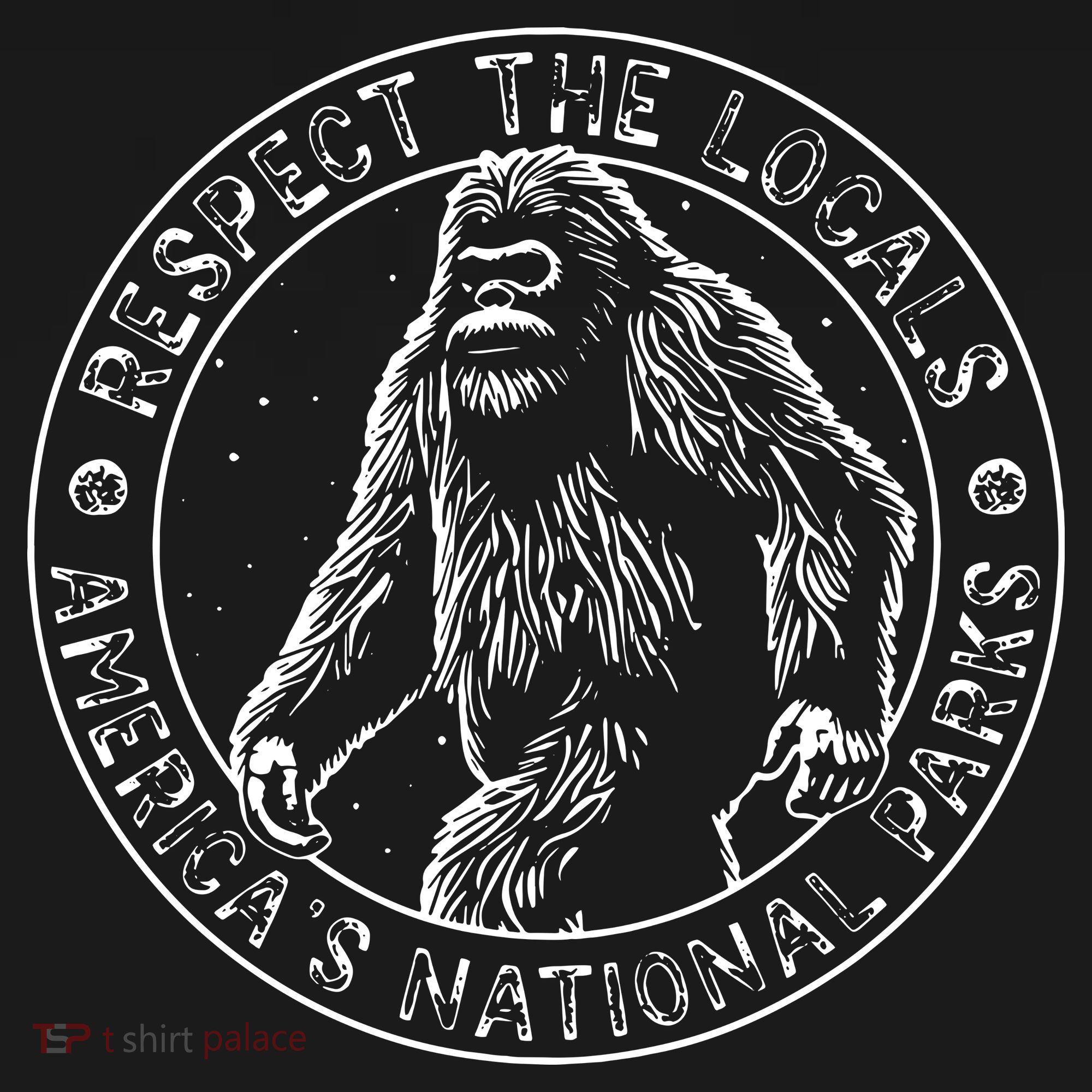 Respect The Locals Bigfoot Sasquatch American National Parks Women's Hoodie