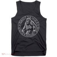 Respect The Locals Bigfoot Sasquatch American National Parks Tank Top thumb 0