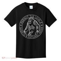 Respect The Locals Bigfoot Sasquatch American National Parks Kids T-Shirt thumb 0