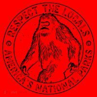 Respect The Locals Bigfoot Sasquatch American National Parks Santa Hat thumb 1
