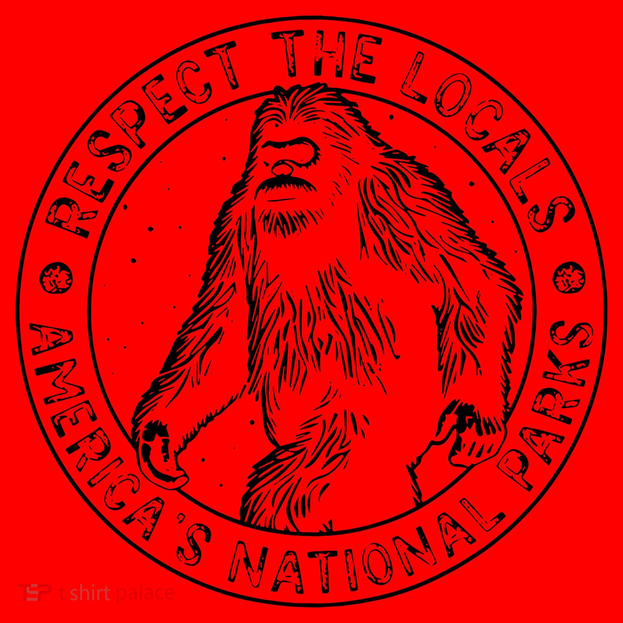 Respect The Locals Bigfoot Sasquatch American National Parks Santa Hat