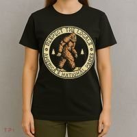 Respect The Locals Bigfoot Sasquatch American National Parks T-Shirt thumb 4
