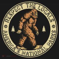 Respect The Locals Bigfoot Sasquatch American National Parks Ornament thumb 1