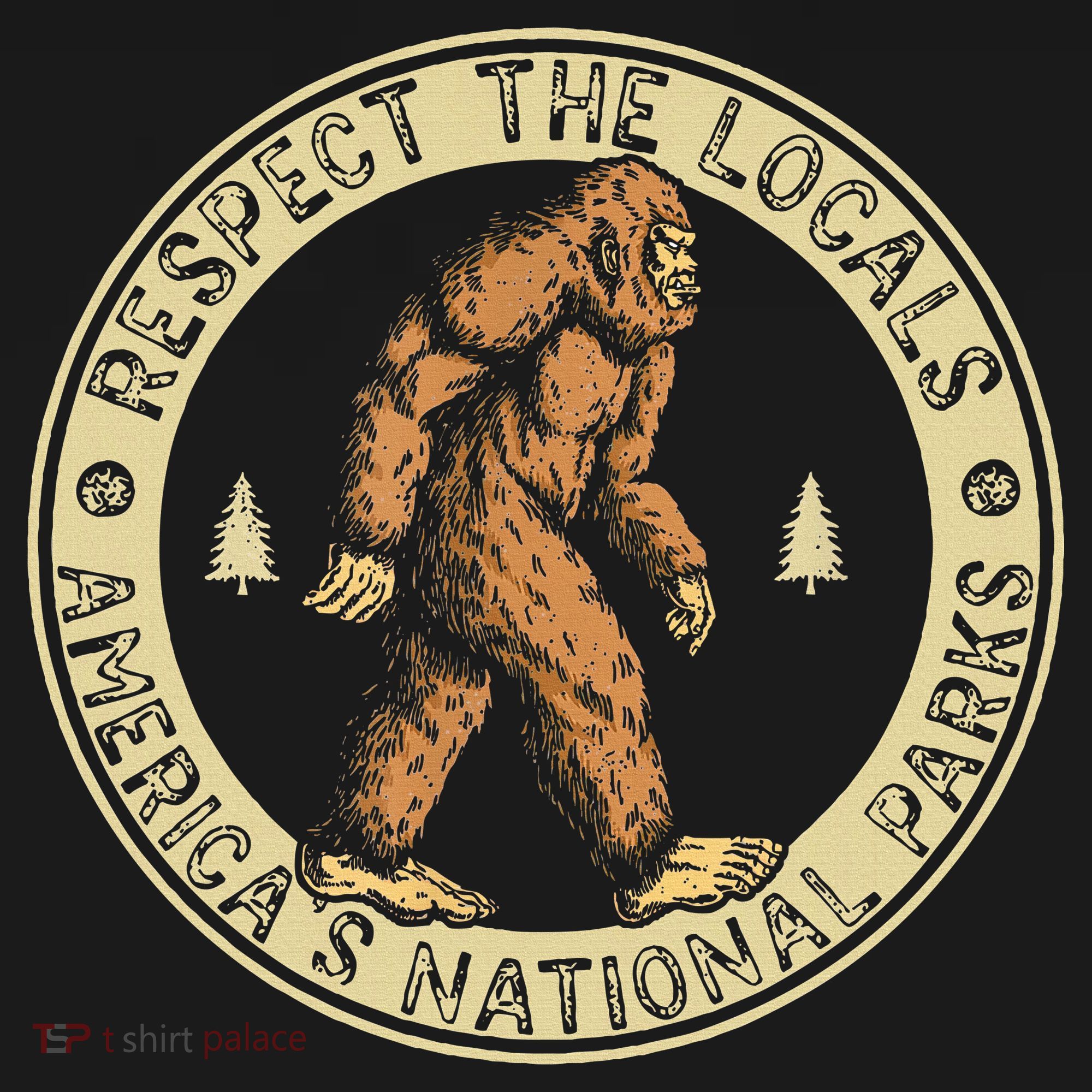 Respect The Locals Bigfoot Sasquatch American National Parks Ornament