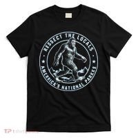 Respect The Locals Bigfoot Sasquatch American National Parks T-Shirt thumb 0