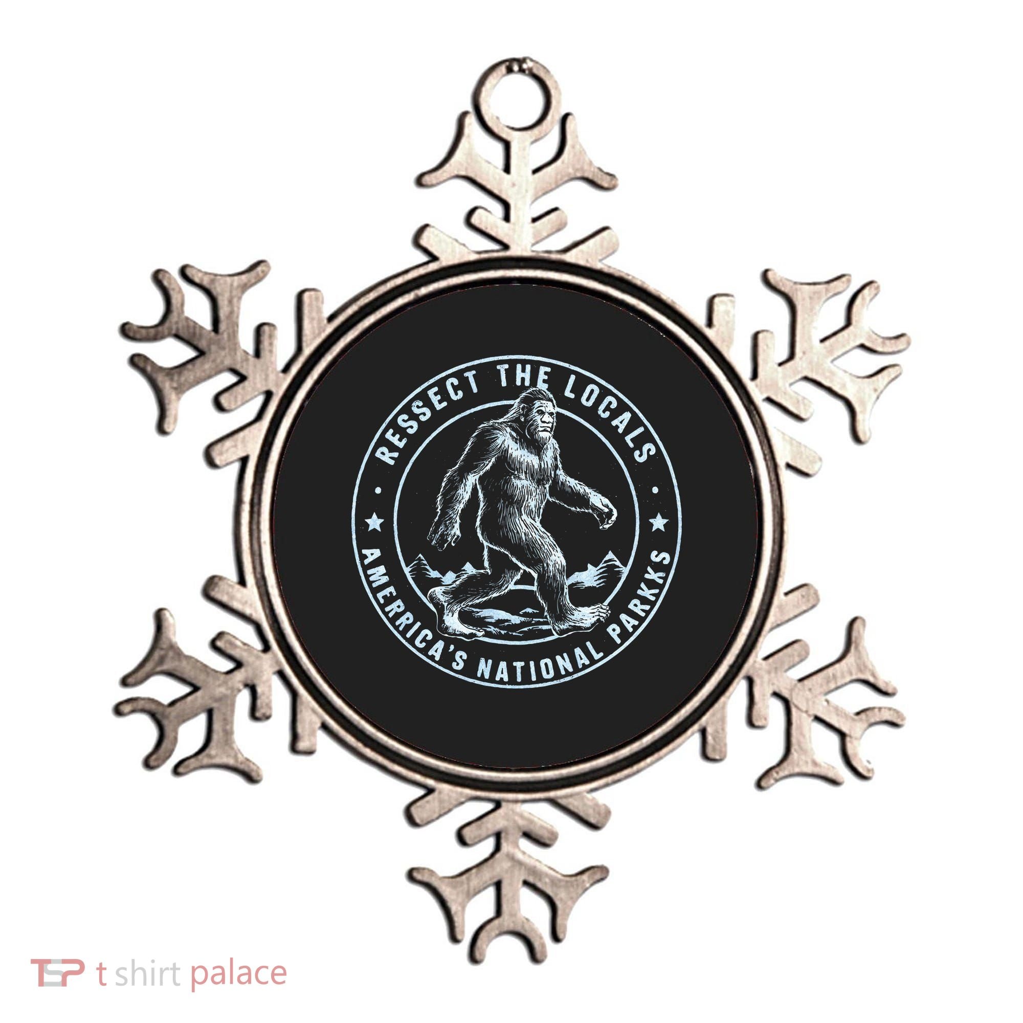 Respect The Locals Bigfoot Sasquatch American National Parks Ornament