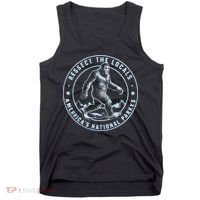 Respect The Locals Bigfoot Sasquatch American National Parks Tank Top thumb 0
