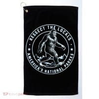 Respect The Locals Bigfoot Sasquatch American National Parks Golf Towel thumb 0