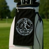 Respect The Locals Bigfoot Sasquatch American National Parks Golf Towel thumb 2