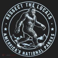 Respect The Locals Bigfoot Sasquatch American National Parks Golf Towel thumb 3