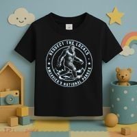 Respect The Locals Bigfoot Sasquatch American National Parks Toddler T-Shirt thumb 3