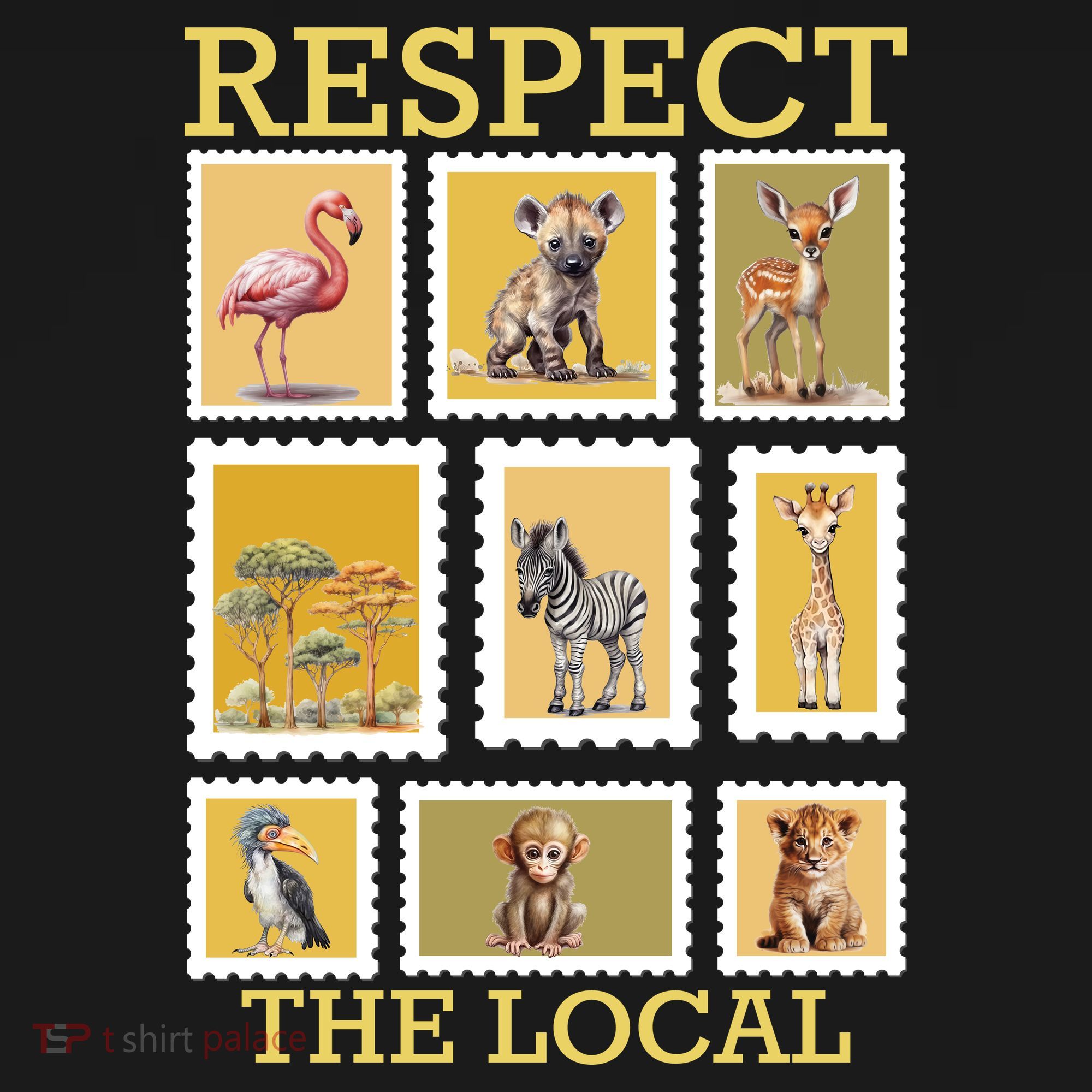 Respect The Local Animals Wildlife Nature Apron