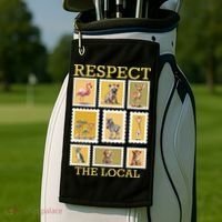 Respect The Local Animals Wildlife Nature Golf Towel thumb 2